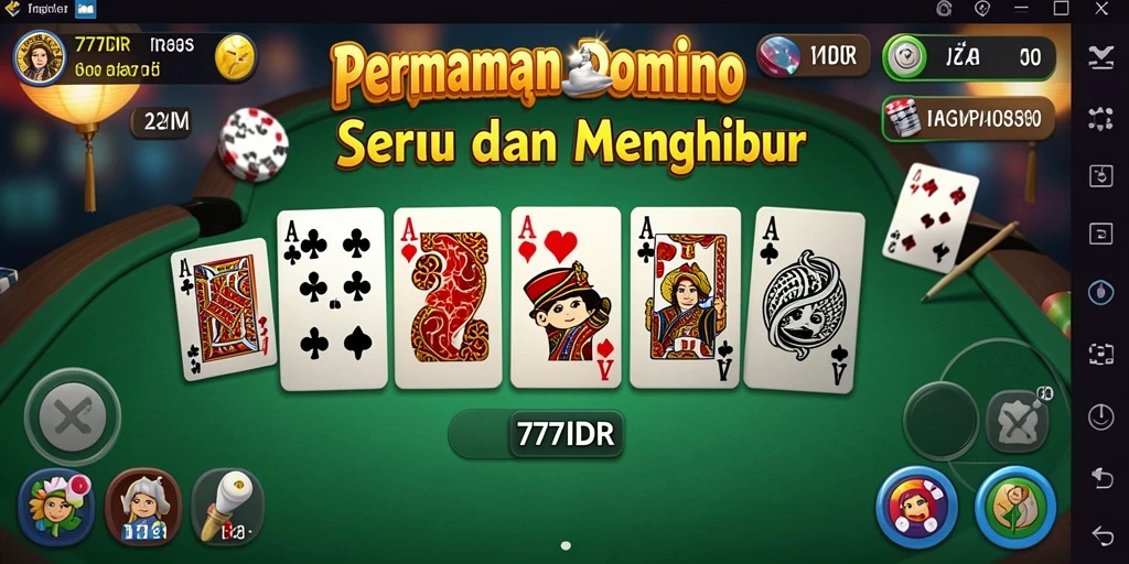Tampilan gameplay seru dari 777IDR saat bermain Domino.