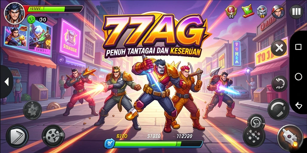 Tangkapan layar menunjukkan gameplay seru dan menantang dari 77AG.