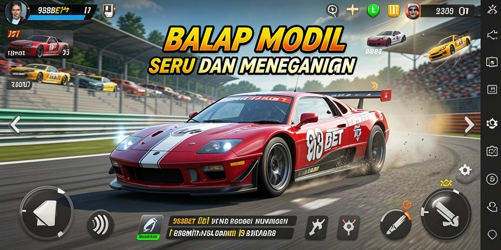 Gameplay seru dalam balapan mobil di 988BET yang mengasyikkan.