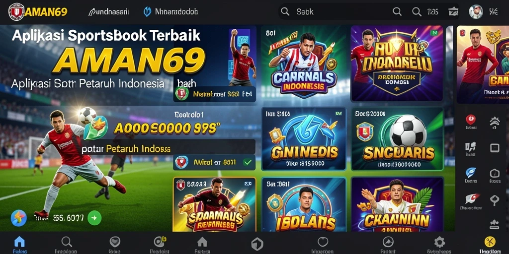 Tangkapan layar AMAN69 menunjukkan pengalaman taruhan olahraga yang seru dan interaktif.