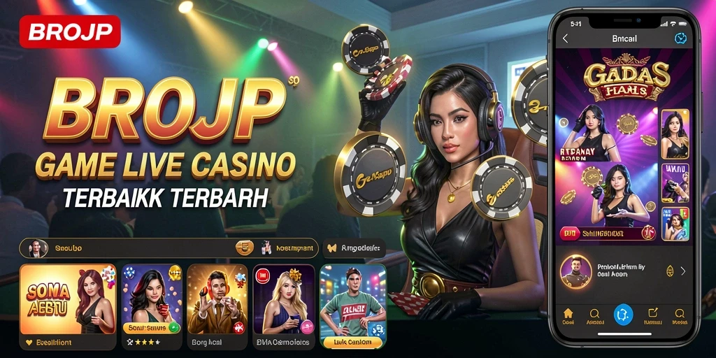 Tampilan gameplay Live Casino BROJP yang mendebarkan dan interaktif.