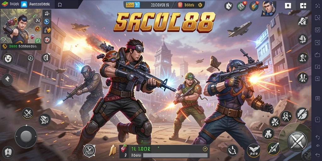 Tangkapan layar COCOL88 menampilkan pertempuran intens dalam mode Battle Royale.
