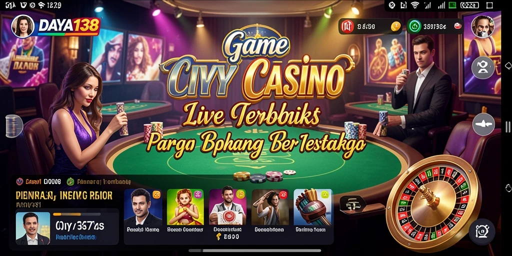 Tampilan gameplay Live Casino yang interaktif dan seru.