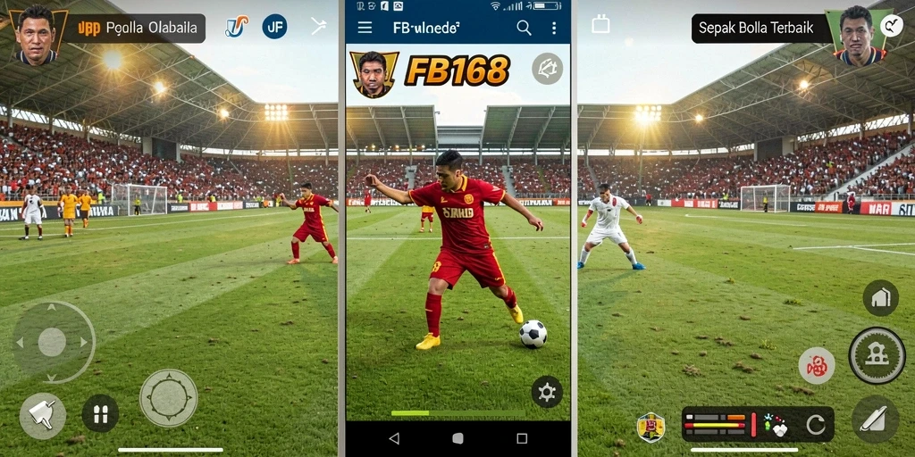 Tampilan gameplay FB168 yang menarik dalam aksi sepak bola.