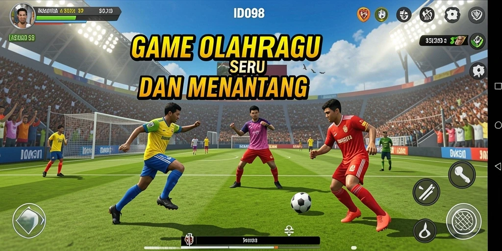 Tampilan gameplay seru dari permainan olahraga ID098.