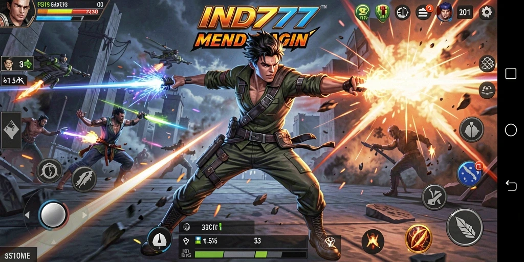 Tampilan gameplay ACTION yang mendebarkan di IND777.