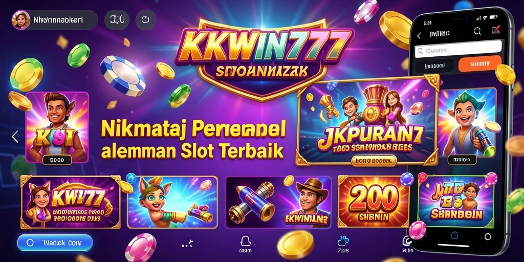 Screenshot gameplay KKWIN777 menampilkan mesin slot yang penuh warna dan efek menarik.