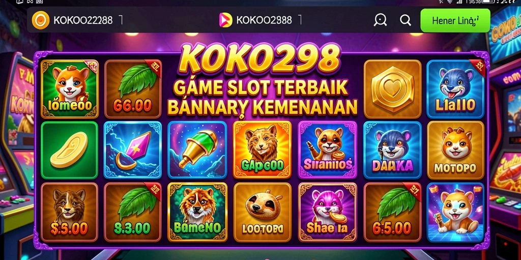 Screenshot KOKO288 menampilkan gameplay slot yang seru dan penuh warna.