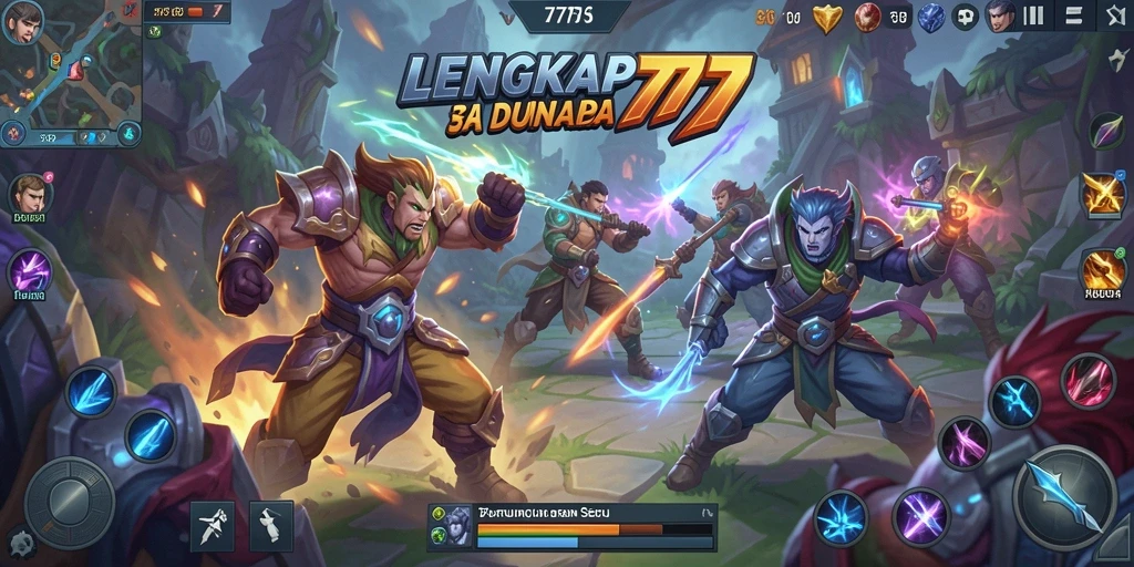 Tangkapan layar dari gameplay MOBA yang intens dan mendebarkan.