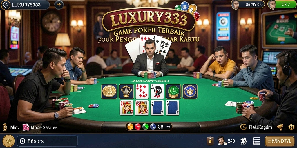 Tampilan gameplay Poker yang menarik di LUXURY333.