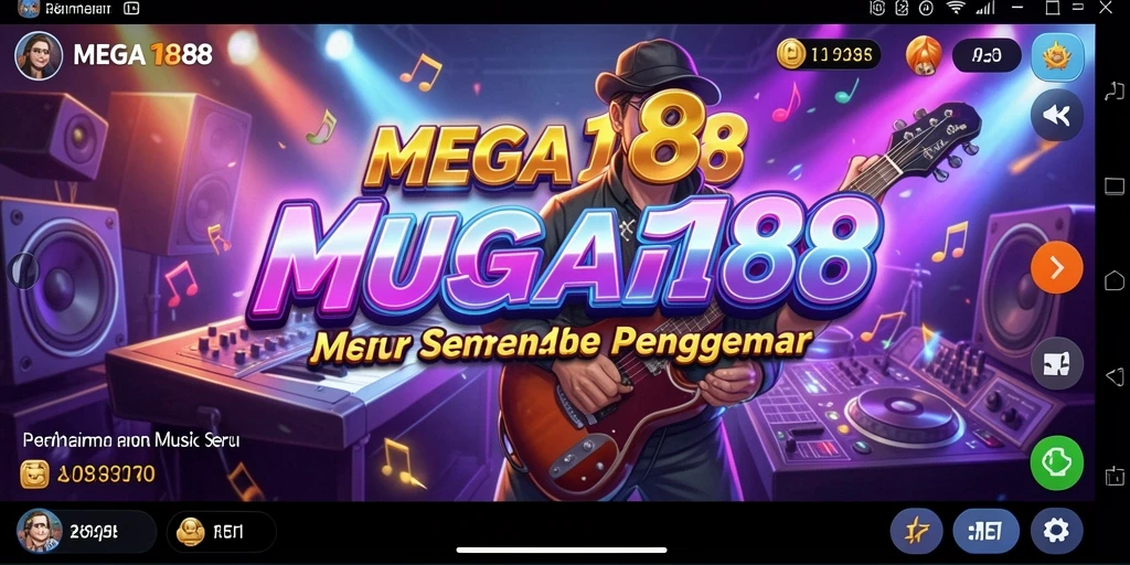 Tampilan seru gameplay MEGA188 saat bermain musik.