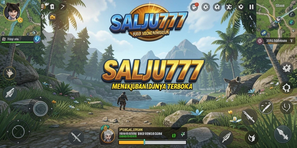 Screenshot dari gameplay SALJU777 yang menunjukkan petualangan di dunia terbuka.