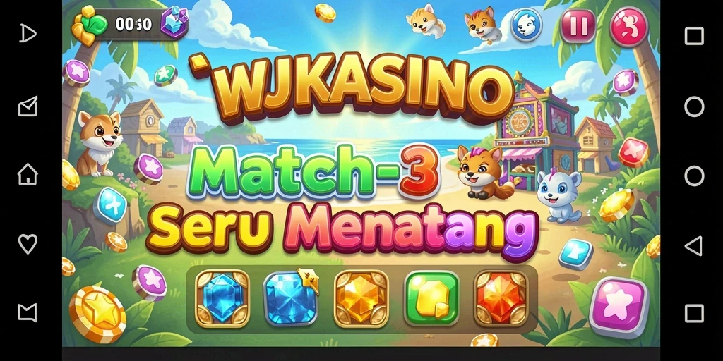 Tampilan gameplay seru dari WJKASINO yang penuh warna.